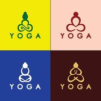 semplice yoga logo icona vettore design modello