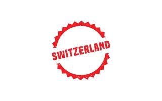 Svizzera francobollo gomma da cancellare con grunge stile su bianca sfondo vettore