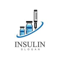 insulina iniezione icona illustrazione semplice design elemento vettore logo modello