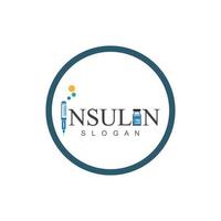 insulina logo e simbolo vettore