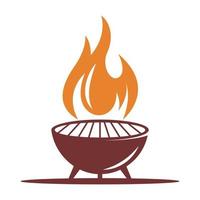 bbq icona logo design vettore