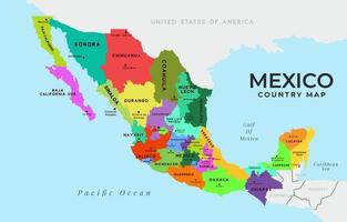 Messico nazione carta geografica vettore