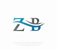 lettera z B connesso logo vettore
