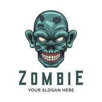 zombie logo. zombie portafortuna logo design vettore illustrazione
