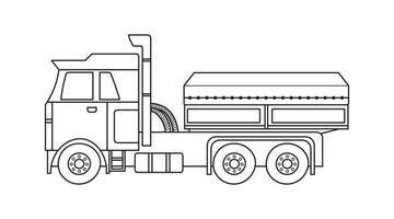 mano disegnato vettore illustrazione colore bambini costruzione mini dimensione retrò classico cumulo di rifiuti camion clipart