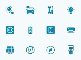 semplice vettore icona su un' tema consumo e produzione di elettricità