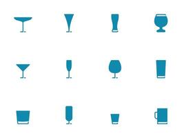 semplice vettore icona su un' tema bicchieri per bevande e alcool