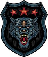 disegno del logo del lupo vettore