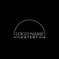 semplice minimalista ristorante logo design vettore gratuito