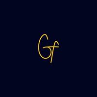 gf iniziale firma logo vettore design