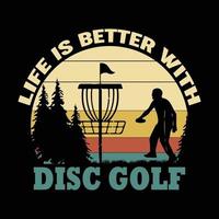 vettore disco golf maglietta design moderno tipografia ispirazione lettering citazione