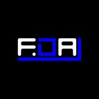 fda lettera logo creativo design con vettore grafico, fda semplice e moderno logo.