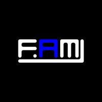 fam lettera logo creativo design con vettore grafico, fam semplice e moderno logo.
