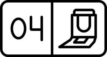 posto a sedere numero quattro vettore icona