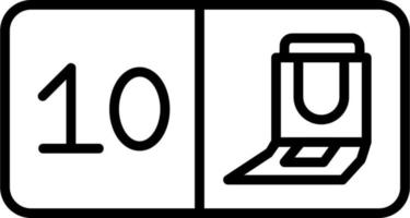 posto a sedere numero dieci vettore icona