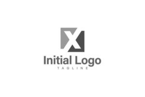 iniziale lettera X logo design vettore