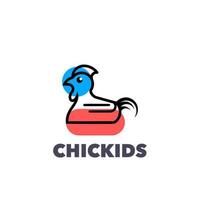 pollo bambini logo vettore