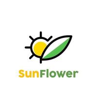 logo del fiore del sole vettore