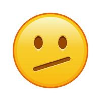 triste viso grande dimensione di giallo emoji Sorridi vettore