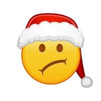 Natale triste viso grande dimensione di giallo emoji Sorridi vettore