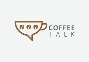 eps10 vettore caffè parlare logo icona isolato su grigio sfondo