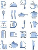 elettrodomestici da cucina, set di icone illustrazione vettore