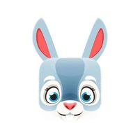 cartone animato coniglietto kawaii piazza animale viso, coniglio vettore