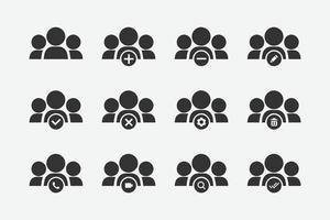 gruppo utente vettore icona. gruppo profilo vettore illustrazione su isolato sfondo.