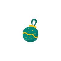 Natale palla icona logo design vettore