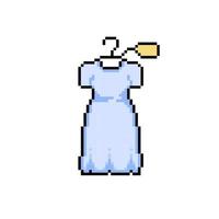 bianca vestito con appendere etichetta nel pixel arte stile vettore
