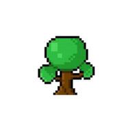 albero nel pixel arte stile vettore