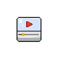 giocare video pulsante nel pixel arte stile vettore
