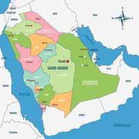 nazione carta geografica di Arabia arabia vettore