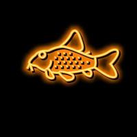cory pesce gatto neon splendore icona illustrazione vettore