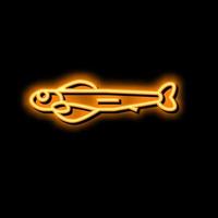 alevins salmone neon splendore icona illustrazione vettore