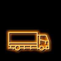 camion trasporto neon splendore icona illustrazione vettore