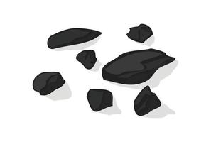 pietre e rocce vettore illustrazione su bianca sfondo. impostato di diverso massi