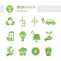 set di icone eco verde