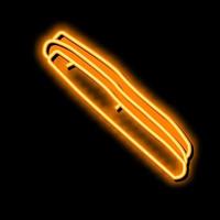 atlantico coltello a serramanico mollusco neon splendore icona illustrazione vettore