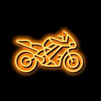 elettrico motociclo neon splendore icona illustrazione vettore