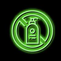 fermare utilizzando liquido sapone neon splendore icona illustrazione vettore