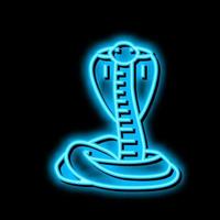 cobra serpente neon splendore icona illustrazione vettore