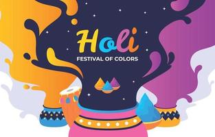 sfondo del festival di holi vettore