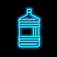 gallone acqua neon splendore icona illustrazione vettore
