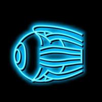 occhio umano organo neon splendore icona illustrazione vettore