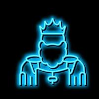 re regno neon splendore icona illustrazione vettore