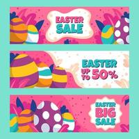 banner di marketing uova di Pasqua colorate vettore