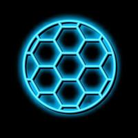 palla calcio neon splendore icona illustrazione vettore