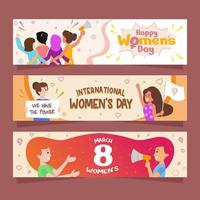 banner della giornata internazionale della donna vettore