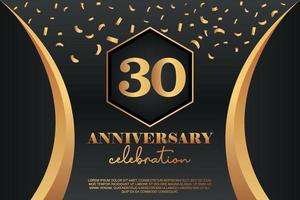 30 anniversario celebrazione logo con d'oro colorato vettore design per saluto astratto illustrazione
